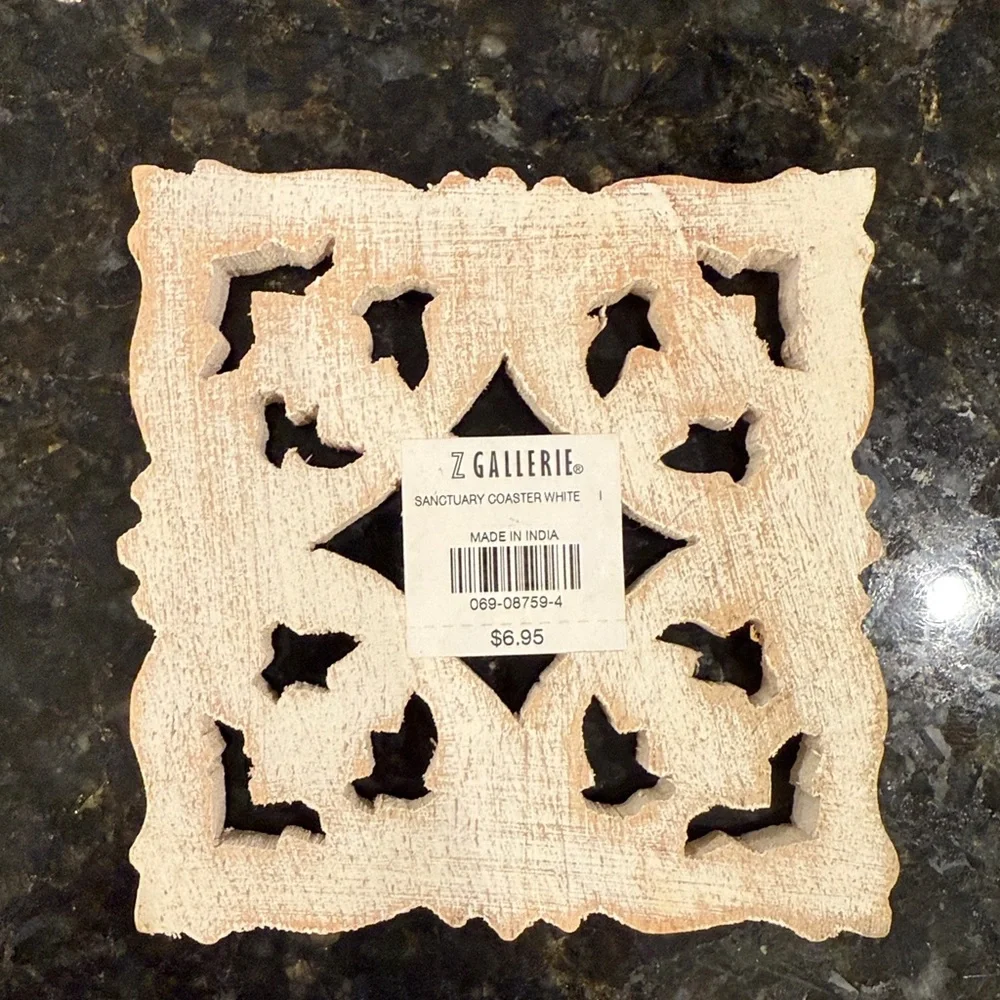 ZGallerie Ornate Carved Floral Coasters